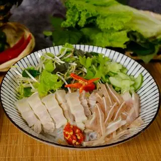 Hình ảnh Bún mắm nêm thịt luộc - tai heo