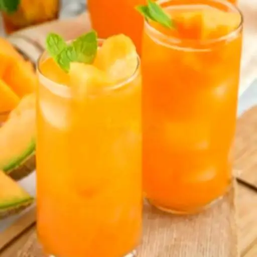Hình ảnh Trà dưa lưới hạt thuỷ tinh( Ly 1Lít )