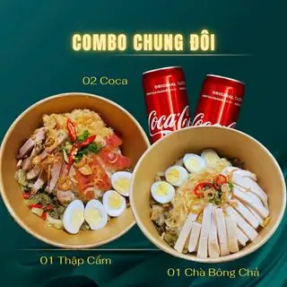 Hình ảnh Coca chung đôi: 01 xôi Thập Cầm + 01 xôi Chà Bông Chả + 02 Coca