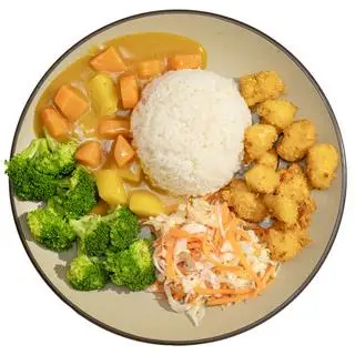 Hình ảnh Cơm gà viên xốt cari