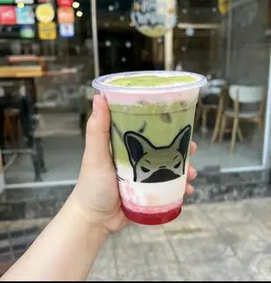 Hình ảnh Matcha latte dâu