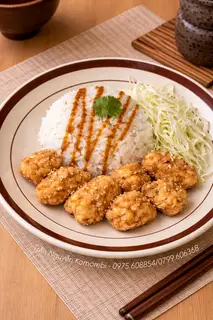Hình ảnh Karaage Don - Cơm Gà Viên Chiên + Súp Miso
