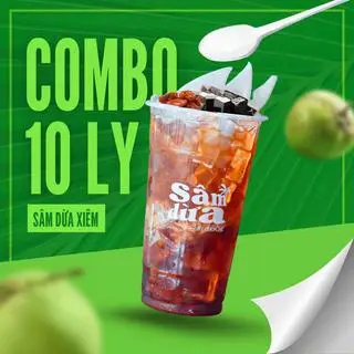 Hình ảnh 10 ly sâm dừa xiêm giảm 25k