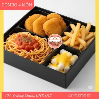 Hình ảnh Combo mỳ Ý - gà viên - khoai - bánh gạo