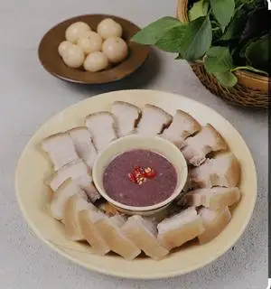 Hình ảnh Cơm Thịt Luộc Cà Pháo Mâm Tôm