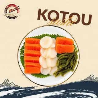 Hình ảnh Sashimi 5 cá hồi Na Uy 4 sò điệp 2 cá ngừ