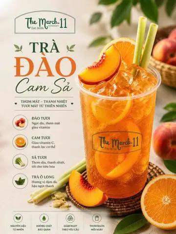 Hình ảnh Trà Đào Cam Sả