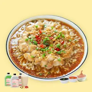 Hình ảnh Ức gà nấm kim châm hấp thuỷ nhiệt