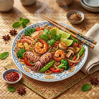 Hình ảnh Mì xào hải sản