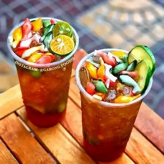 Hình ảnh Hồng Trà Tắc Sủi Bọt Thạch Cá Heo ( Ly 700ml )
