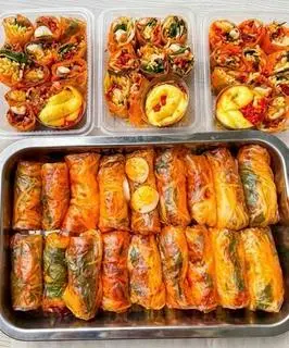 Hình ảnh Cam cuốn khô bò sốt bò bơ