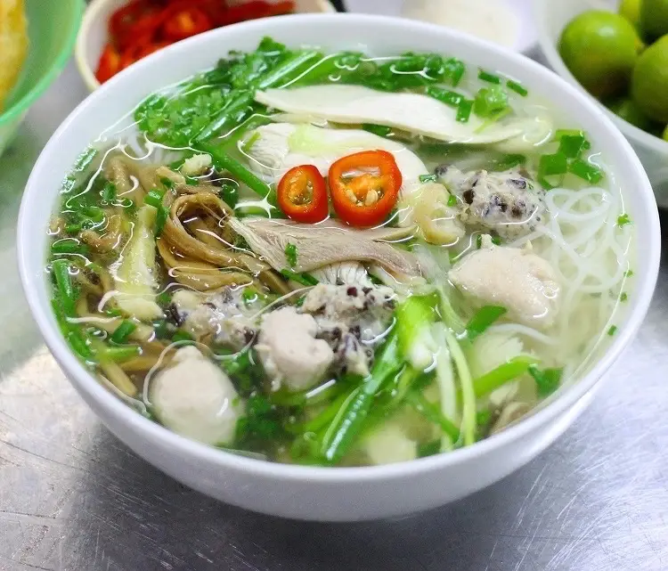 Hình ảnh bún chả + mọc 