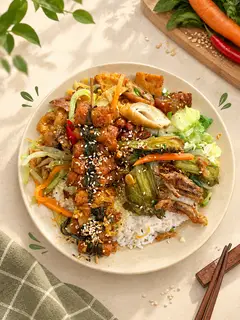 Hình ảnh Cơm thập cẩm + thịt lụi
