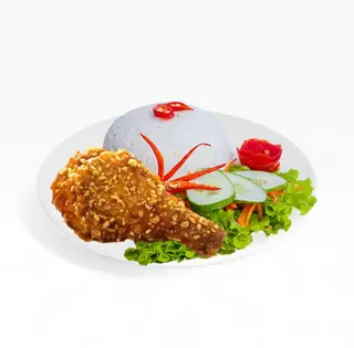 Hình ảnh Cơm gà sốt mắm tỏi