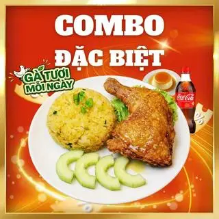 Hình ảnh Combo Cơm Gà Góc Tư + coca + bánh flan s1