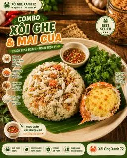 Hình ảnh ⭐️COMBO Xôi Ghẹ Xanh Đặc Biệt + Mai Cua Đúc Lò ⭐️