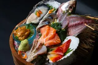 Hình ảnh sashimi 7 loại ( 3 lát mỗi loại )