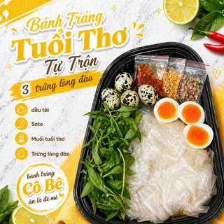 Hình ảnh Bánh Tráng Tuổi Thơ Tự trộn + 3 trứng lòng đào