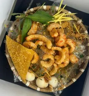 Hình ảnh bánh tráng trộn da heo