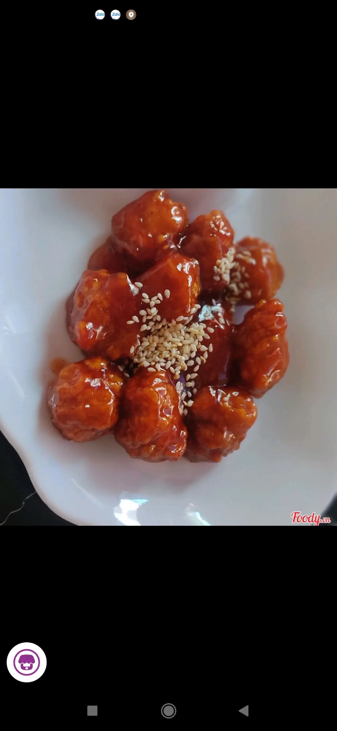 Hình ảnh Gà viên sốt không cay Hàn Quốc 