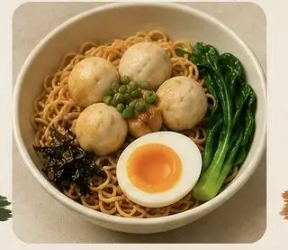 Hình ảnh Mì trộn cá viên