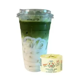 Hình ảnh Matcha latte sữa gấu - size L