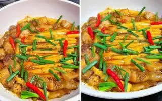 Hình ảnh Cơm thịt xào măng