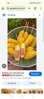 Hình ảnh Hotdog phomai xúc xích