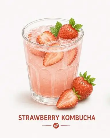 Hình ảnh KOMPUCHA DÂU/ STRAWBERRY KOMBUCHA
