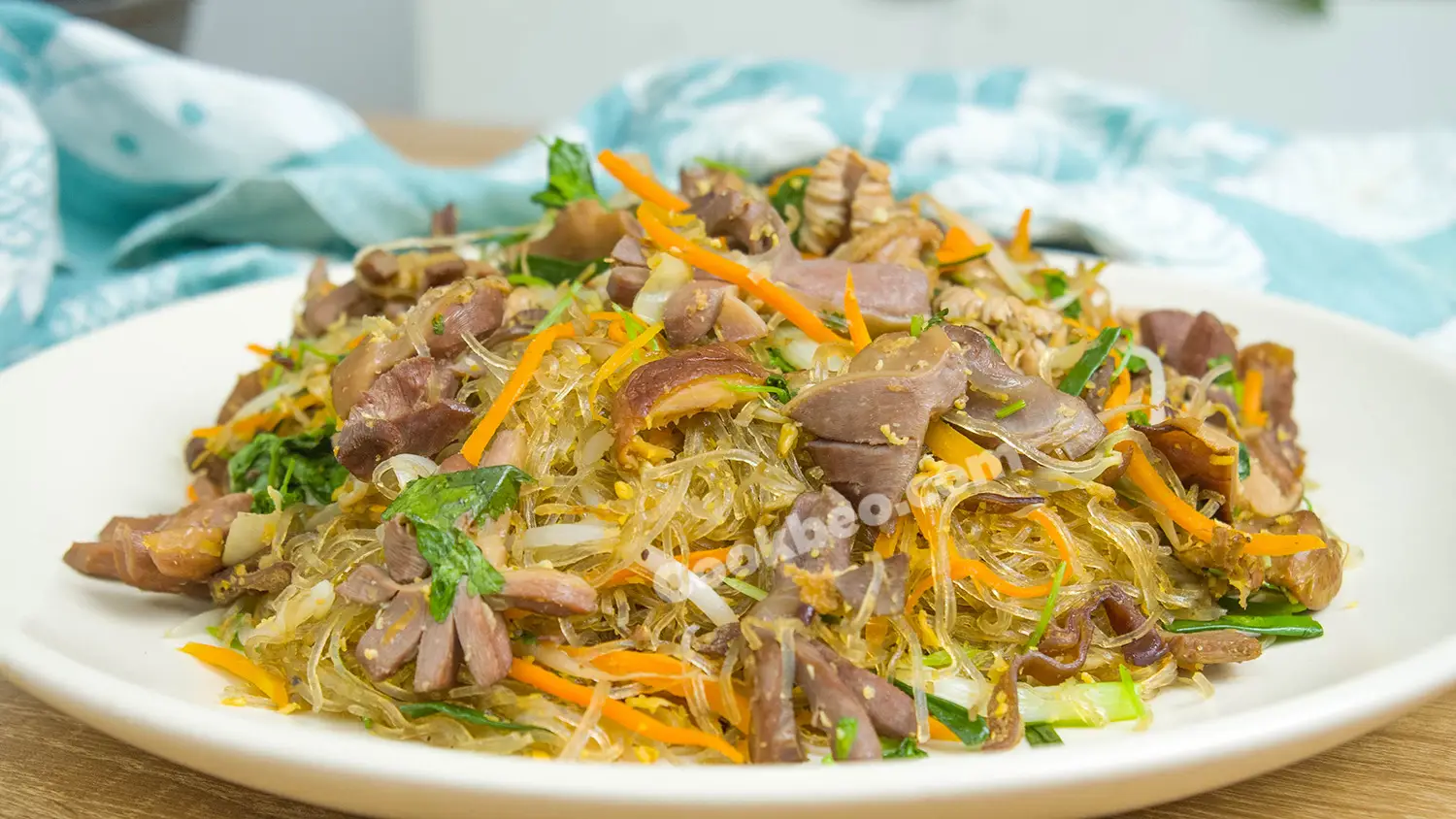 Hình ảnh miến xào lòng mề