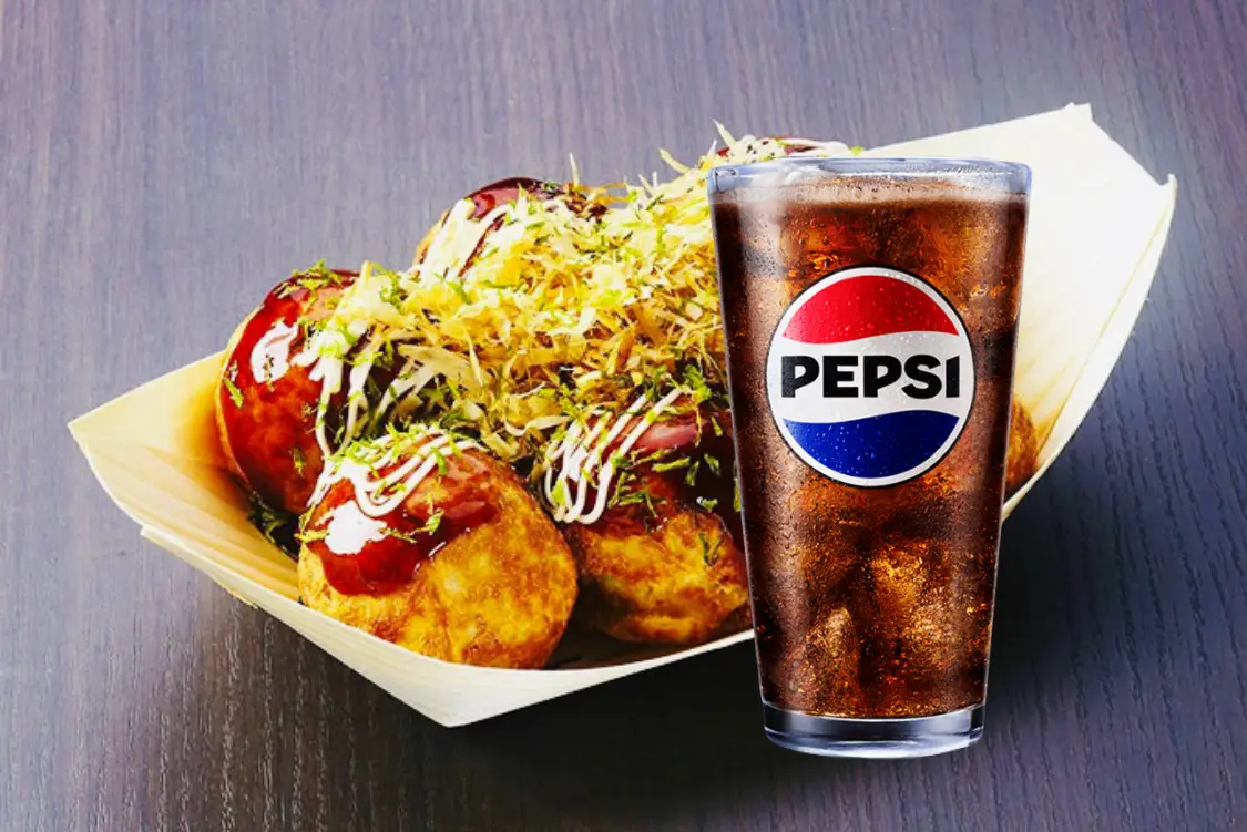 Hình ảnh Combo 7 viên Takoyaki + 1 ly Pepsi
