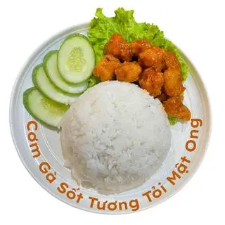 Hình ảnh Cơm Gà viên sốt Tương Tỏi Mật Ong