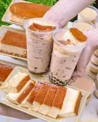 Hình ảnh [ Mã giảm ]Trà sữa truyền thống bánh flan