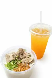 Hình ảnh Cháo sườn +nước cam