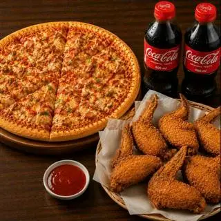Hình ảnh 1 PIZZA (S) TÙY CHỌN + 1 CÁNH GÀ KFC tặng trà hoặc nước giải khát có gas