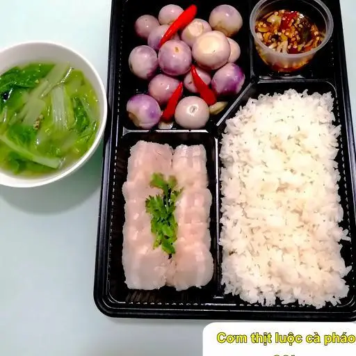 Hình ảnh Cơm thịt luộc cà pháo