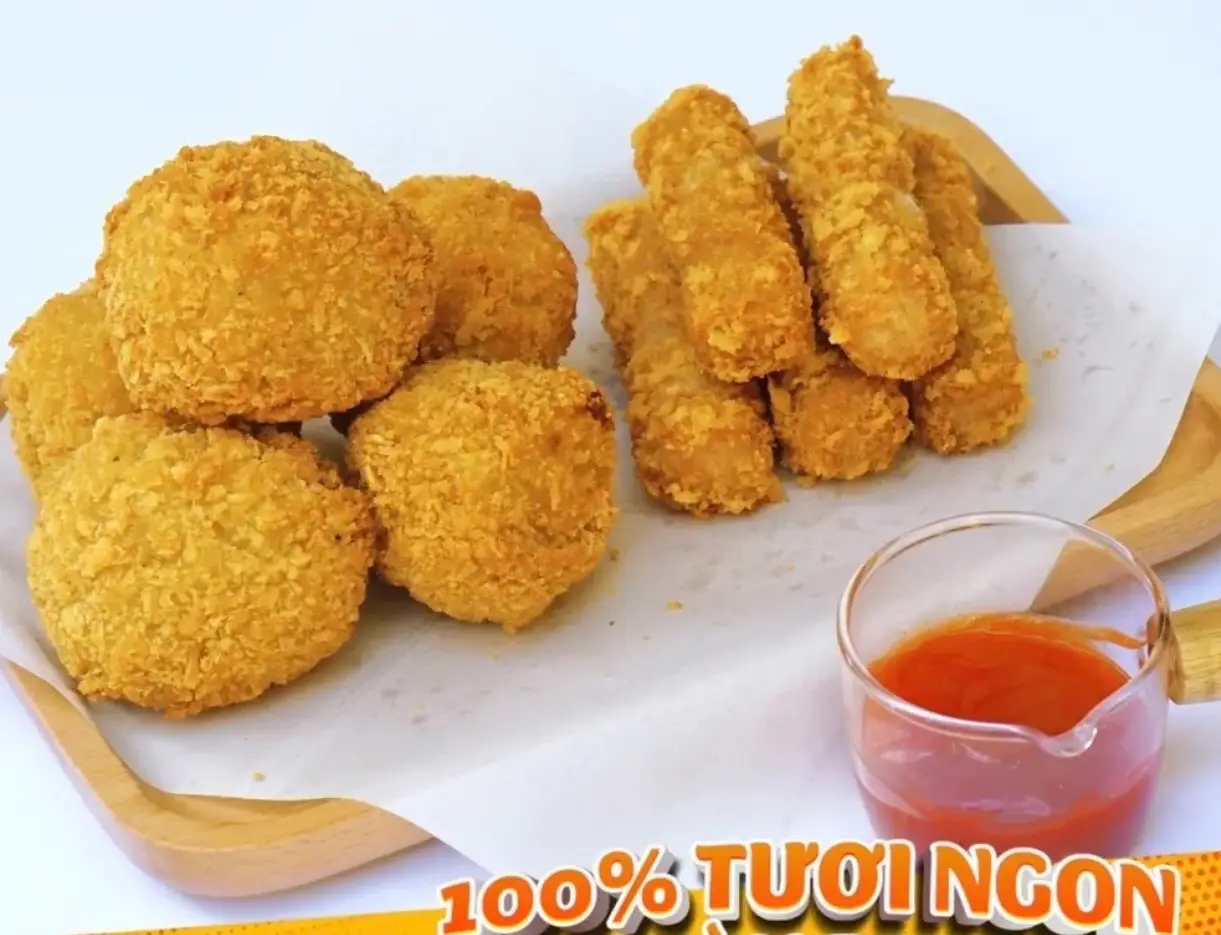 Hình ảnh Combo 5 Bánh Gà Phô Mai + 5 Nem Chua Rán 