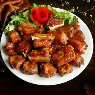 Hình ảnh Cơm sườn xào chua ngọt