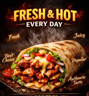 Hình ảnh Shawarma pork - bánh cuộn heo