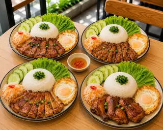 Hình ảnh Combo 4 Người | 4 Cơm Tấm Sườn | 4 Trà Chanh