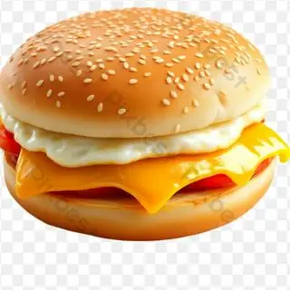Hình ảnh BURGER TRỨNG PHÔ MAI LÁT