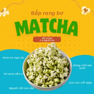 Hình ảnh Bắp rang bơ vị matcha - Matcha popcorn