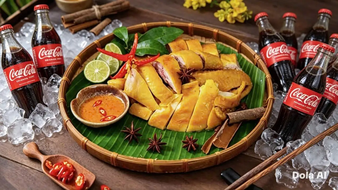 Hình ảnh Gà ủ muối nửa con + coca ướp lạnh 