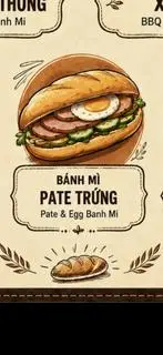 Hình ảnh bánh mì pate trứng 