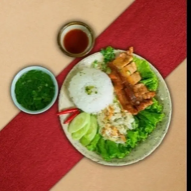 Hình ảnh Cơm tấm ba chỉ sốt BBQ