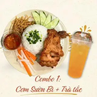 Hình ảnh Combo 1: 1 Cơm sườn bì + 1 Trà tắc