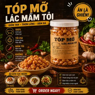 Hình ảnh Tóp Mỡ ( Nhỏ ) Da Giòn Rim Mắm Tỏi - Tiệm Nhà Chíp