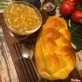 Hình ảnh Combo bánh mì hoa cúc - chè bưởi
