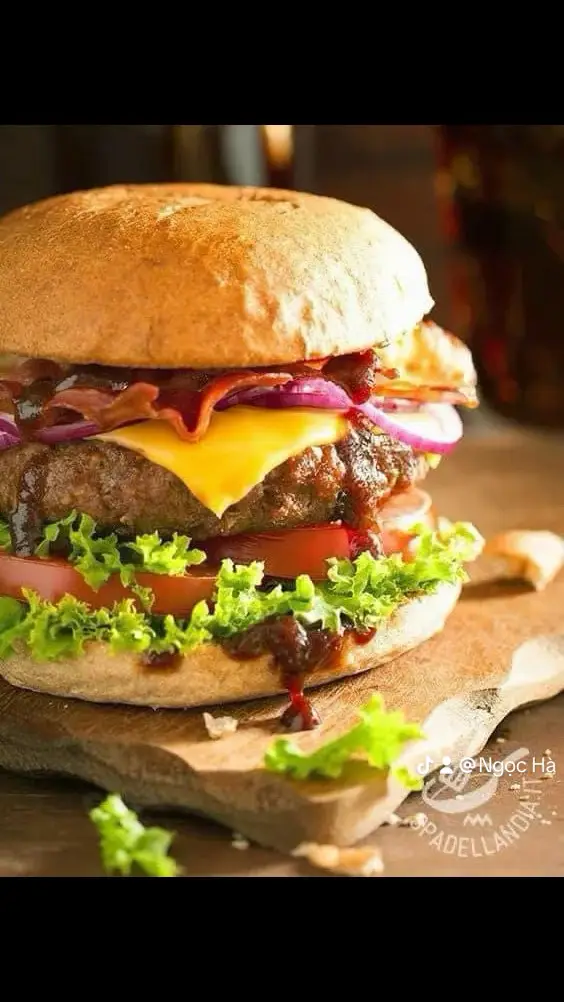 Hình ảnh hambuger gà+coca