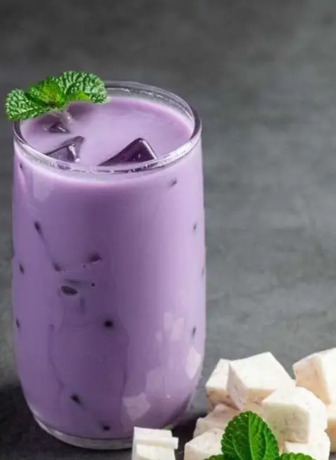 Hình ảnh Trà sữa khoai môn - topping nhà làm